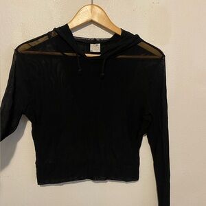 Mesh Crop Hoodie S